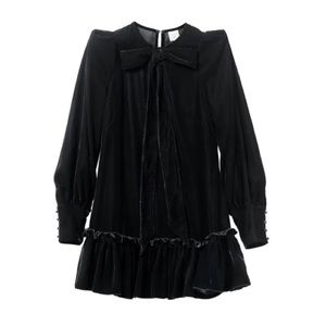 NWOT Vampire’s Wife for H&M Black Velvet Bow Dress